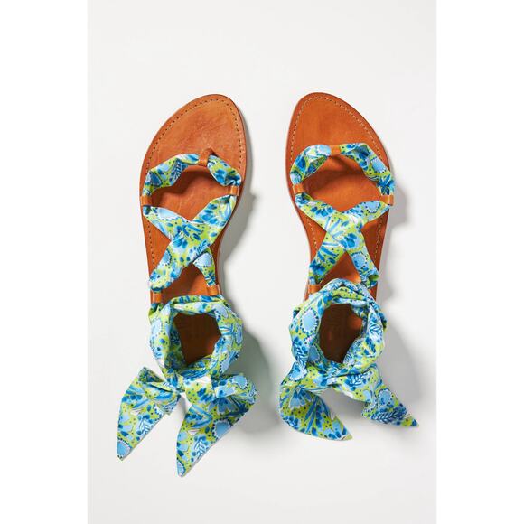 Vera for Anthropologie Scarf Gladiator Sandals - Picture 1 of 7